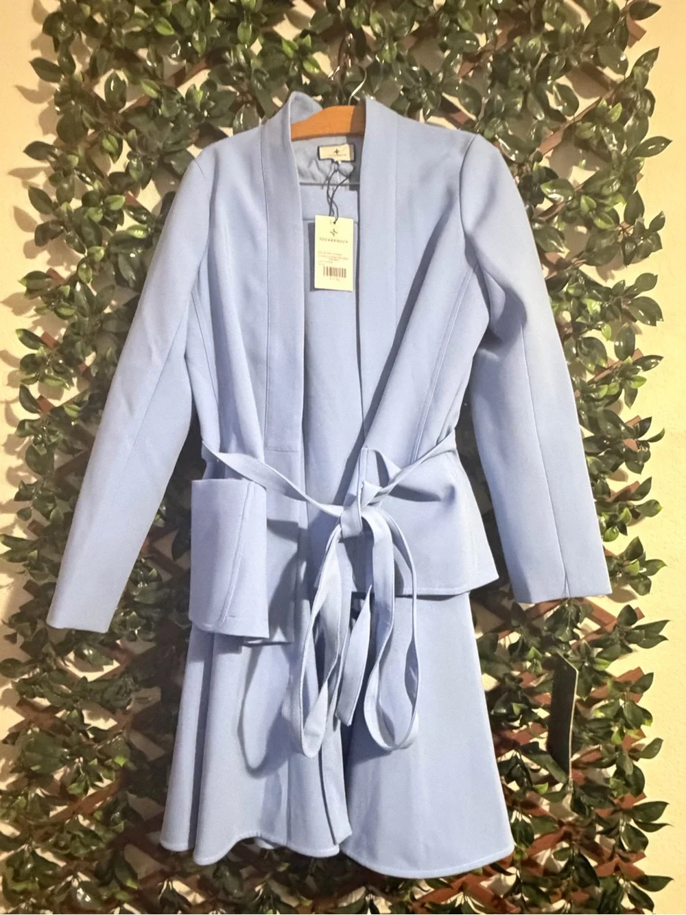 Tuckernuck Cornflower Blue Gracie Wrap Blazer & Matching Midi Skirt Set